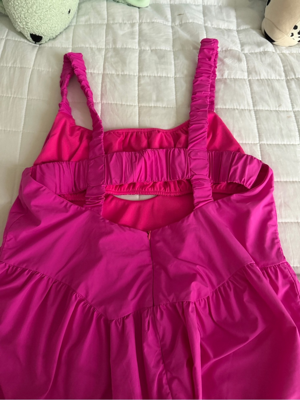 TCEC Fuchsia Ruched-Strap Active Dress - Picture 2 of 4